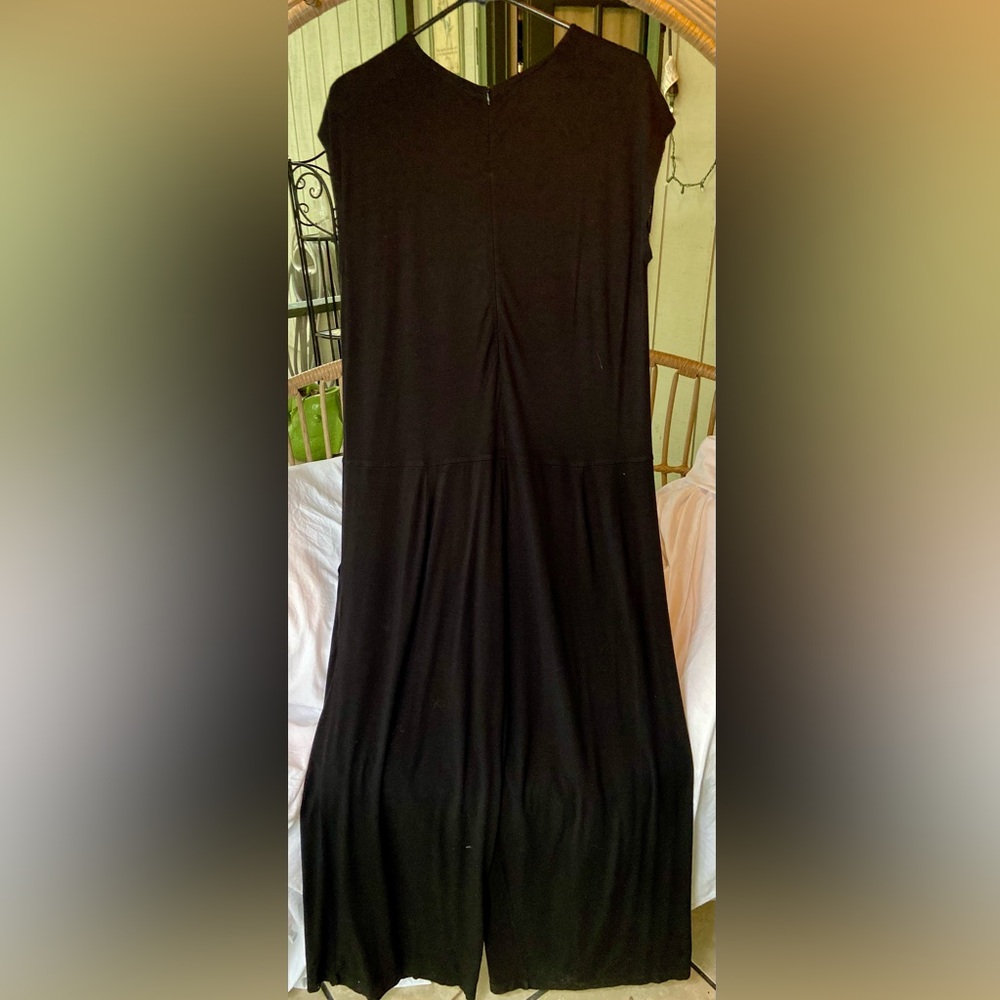 Eileen Fisher Black Wide-Leg Jumpsuit - Picture 3 of 3